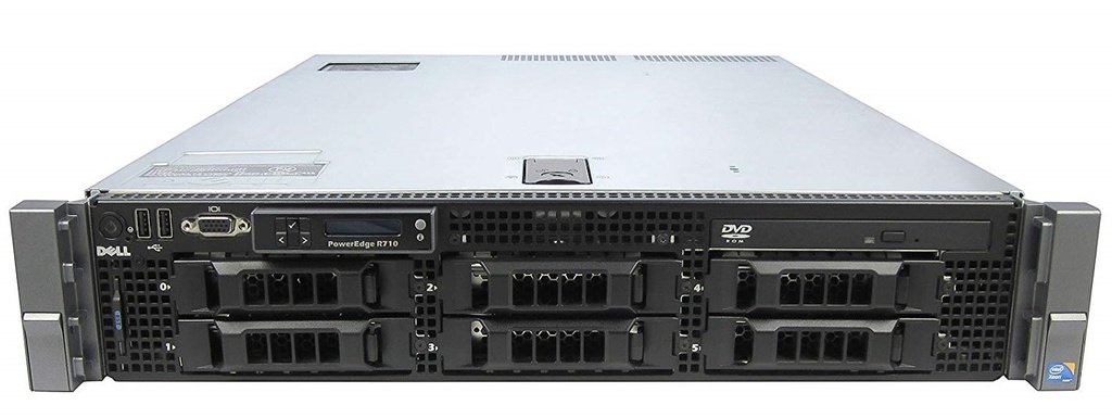 Refurbished Dell PowerEdge R710 Server 2xE5540.4GB.250GB