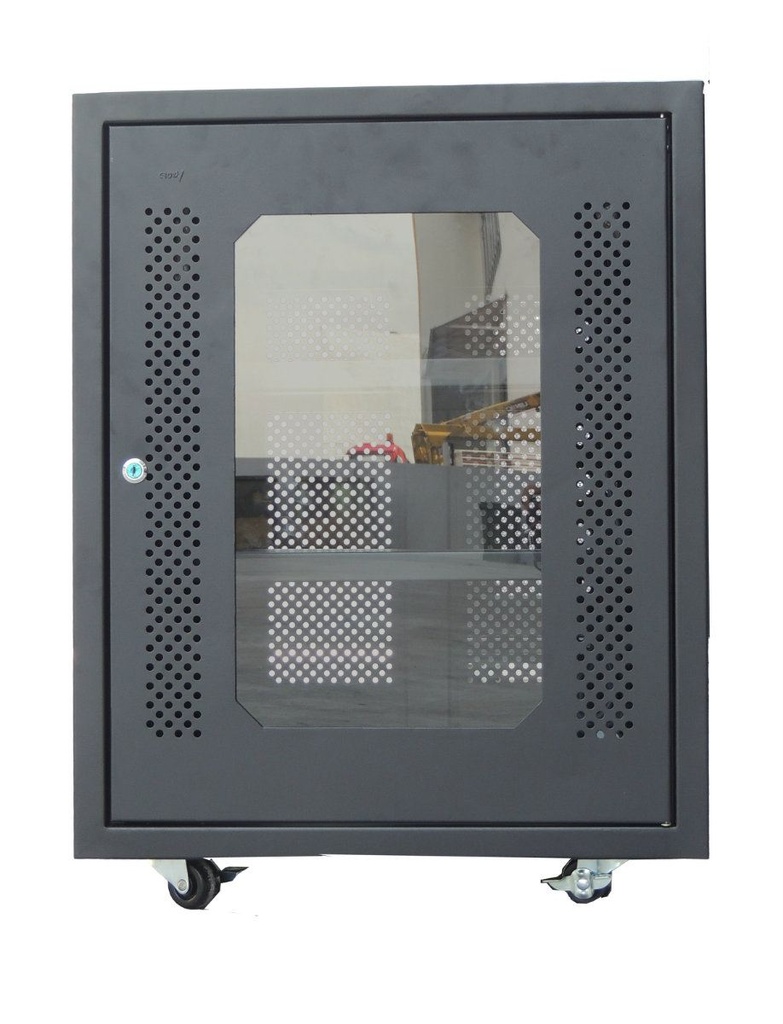 GrowV 19' Floor Stand Rack Server Rack 15U (Tempered Glass Door)