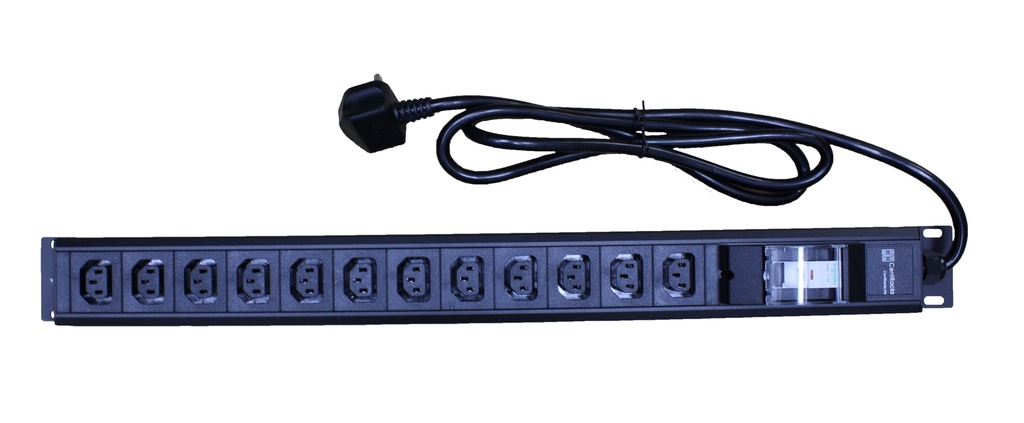CentRacks 12 Gang 10A PDU with 16A DP MCB