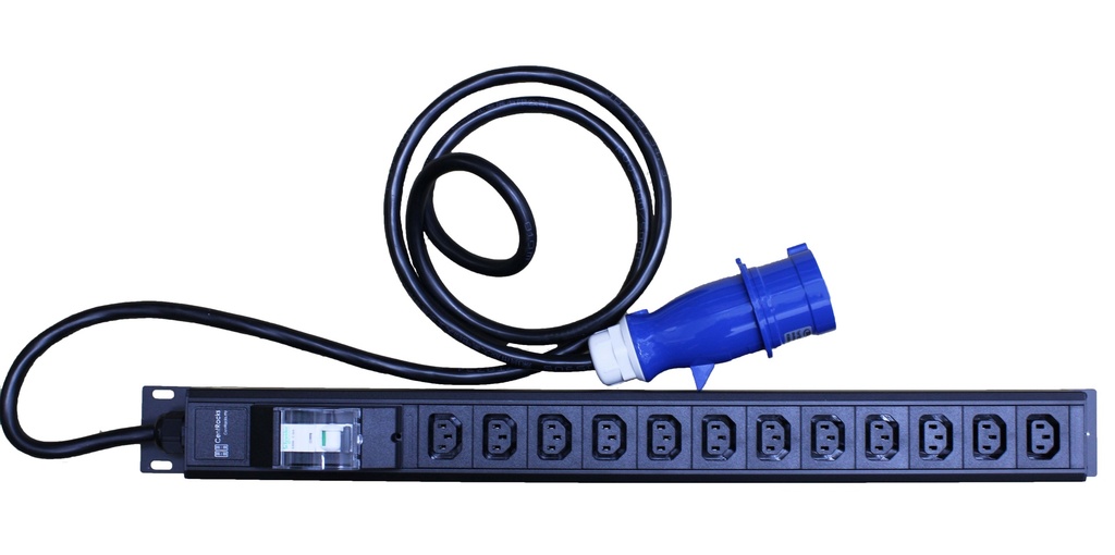 CentRacks 12 Gang 10A PDU with 32A DP MCB