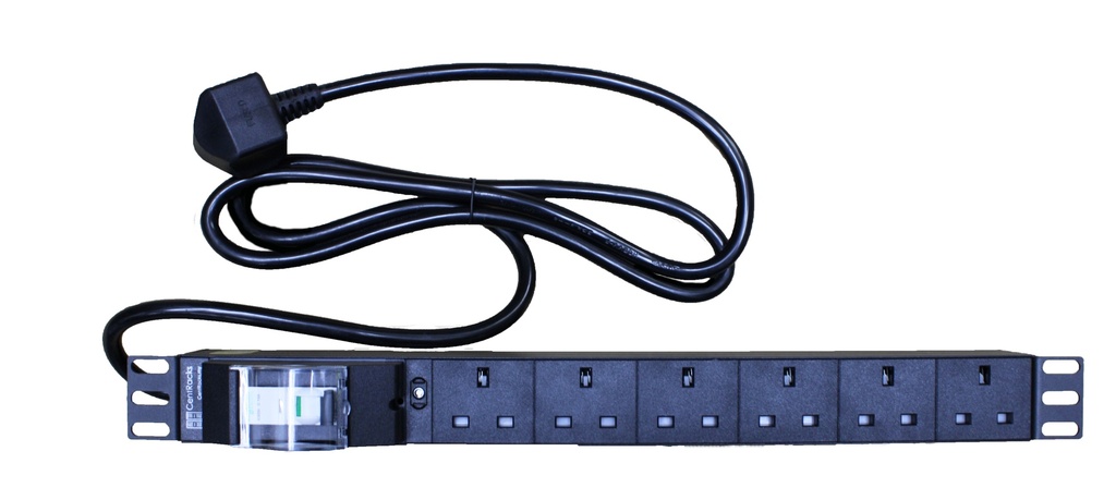 CentRacks 6 Gang 13A PDU with 16A DP MCB
