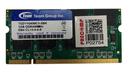 [TED11G400C3-SBK] Team Elite 1GB SODIMM DDR 400MHz CL3 Notebook Memory